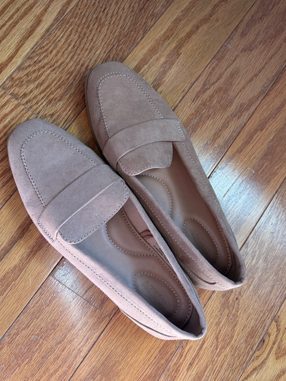 Old Navy Taupe Suede Penny Loafers - Women's Flats